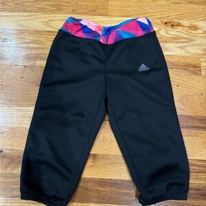 Girls Adidas Black T-Ball / Softball pants
